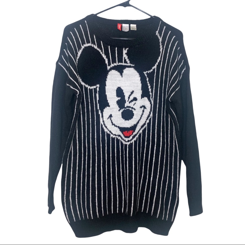 H&M Alpaca Blend Mickey Mouse Striped Sweater!